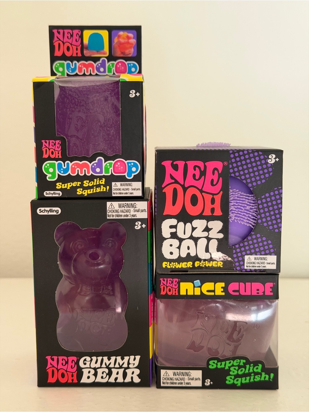 Needoh Purple Squishy Bundle (Set of 4)